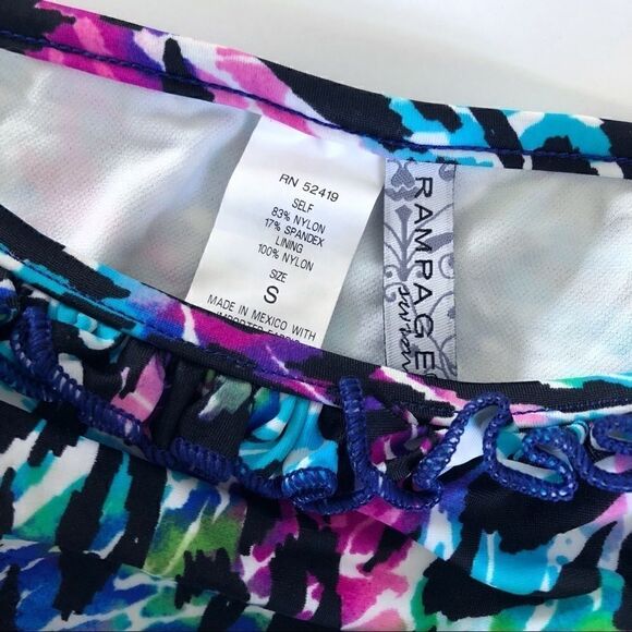 Rampage bikini bottoms ruffle leopard new - Picture 3 of 4